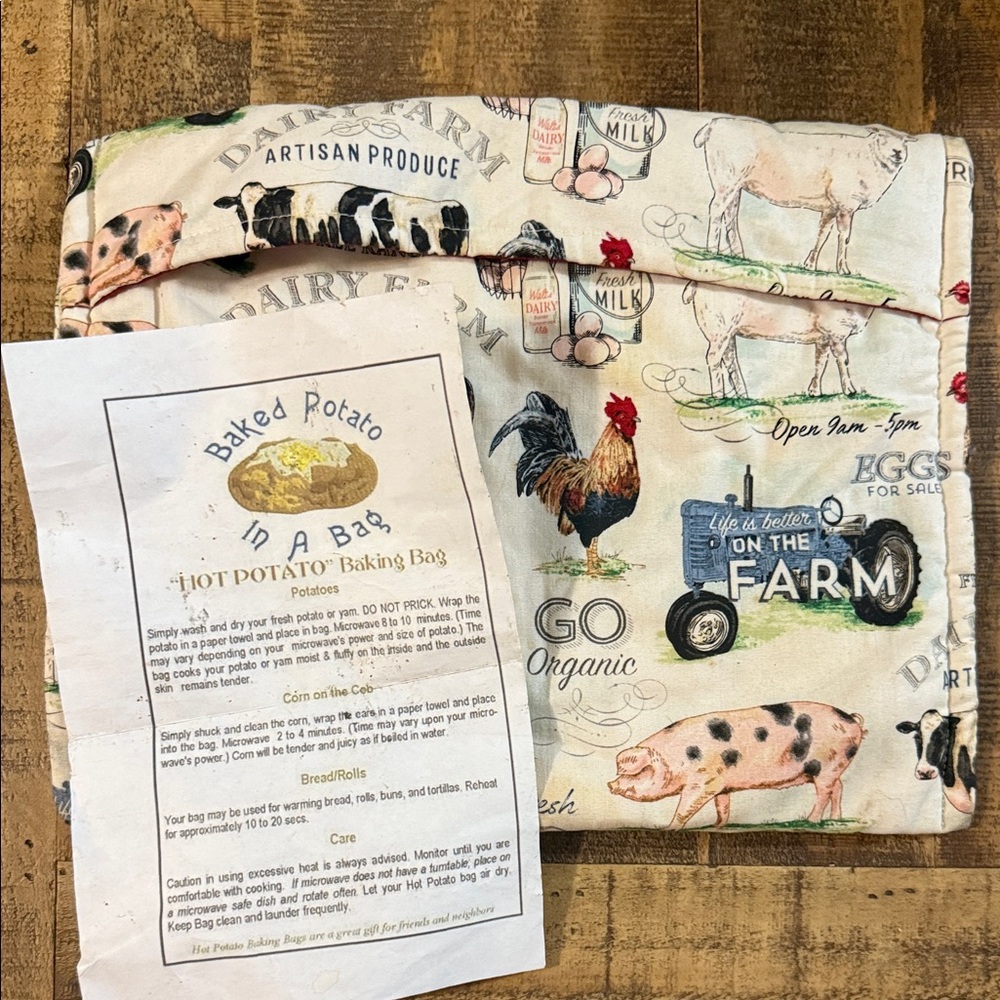 Farmhouse Print Potato Baking Bag